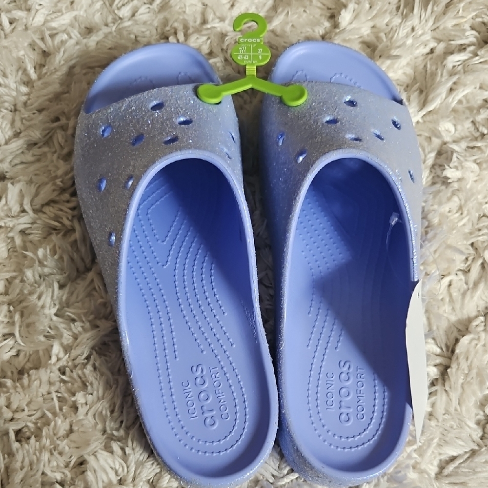Crocs Womens Blue Slip-On Shoes